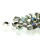 True2™ Czech Fire polished faceted glass beads 2mm - Crystal silver rainbow